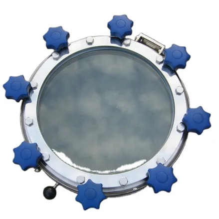 Professional China manufacturer  Sanitary stainless steel 304 316L pressure type manhole cover manway door with full sight glass
