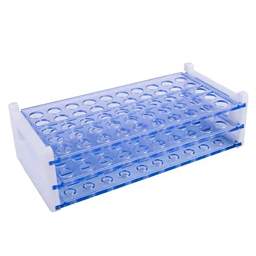 Lab Plastic Test Tube Rack 50 Well for Diameter 13-18mm Tube