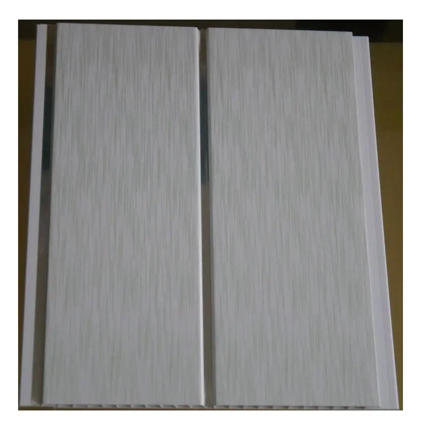 PVC wall panel and ceiling tile with white colour wood grain design popular in ASIA