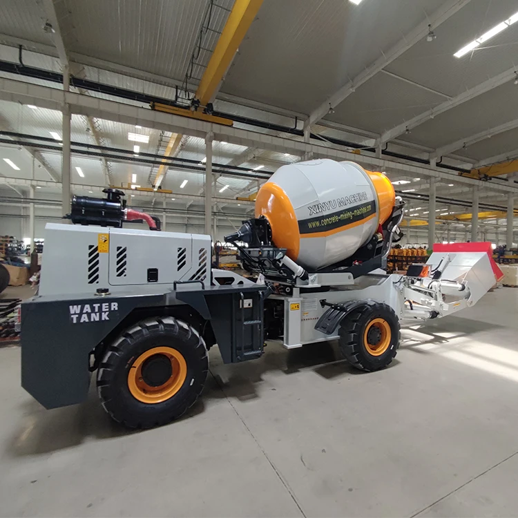 Mobile Cement Concrete Mixer Car High Operating Efficiency 6.5 Cubic Meters Self Loading Concrete Mixer Truck