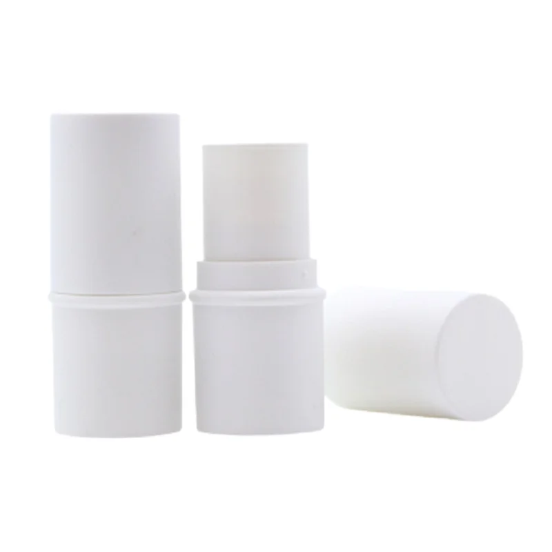 Lipstick Packaging Tube 6g Matte White Round Big Fat Makeup Contour Highlighter Blush Concealer Stick Empty Lip Balm Container
