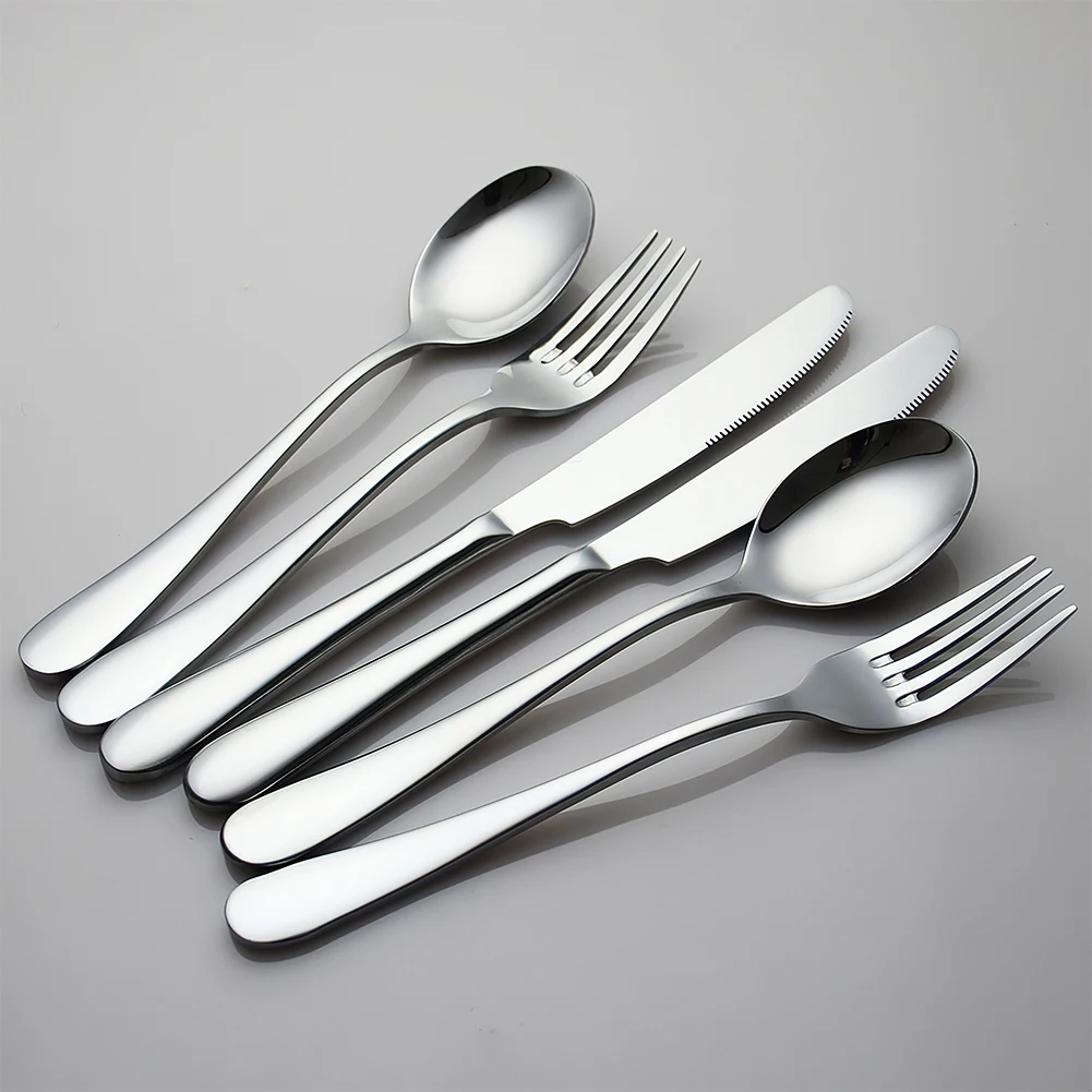 AOOSY Metal Kitchen Cutlery Sets Contemporary Flatware Sets Stainless Steel Knife, Fork and Spoon Silverware Utensils