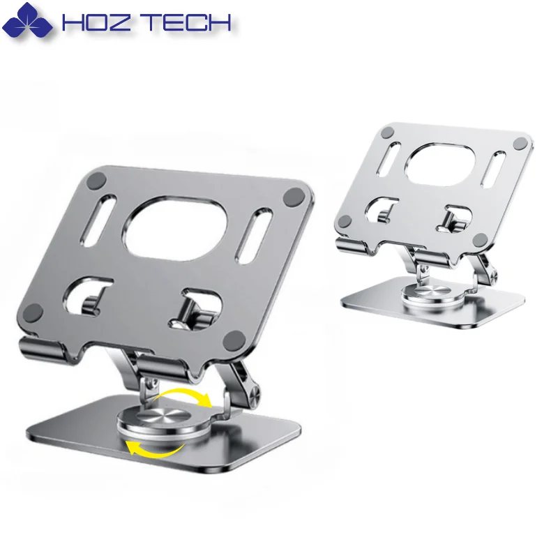 OEM Rotating Tablet Stand Phone Holder from 4.7' to 12.9',Foldable Alloy Table Stand Holder,Height Adjustable Desk Holder
