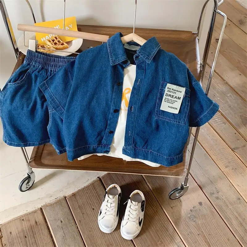 Детский джинсовый костюм