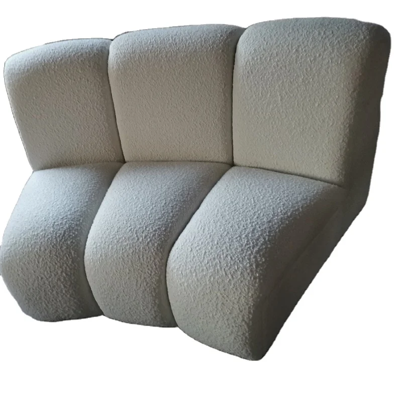 Modern Design Modular Channel Sofa Belgium Boucle Sectional Living Room Sofas