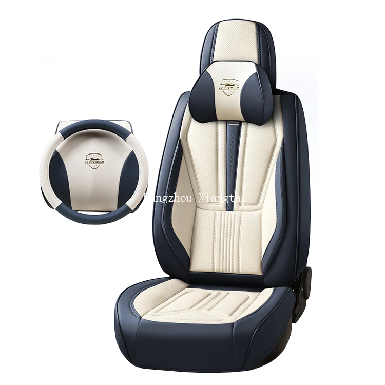 Pu Leather 5d Universal Car Seat Cushion Car Interior Accessories Waterproof Full Set Car Seat Cover For Five Seats