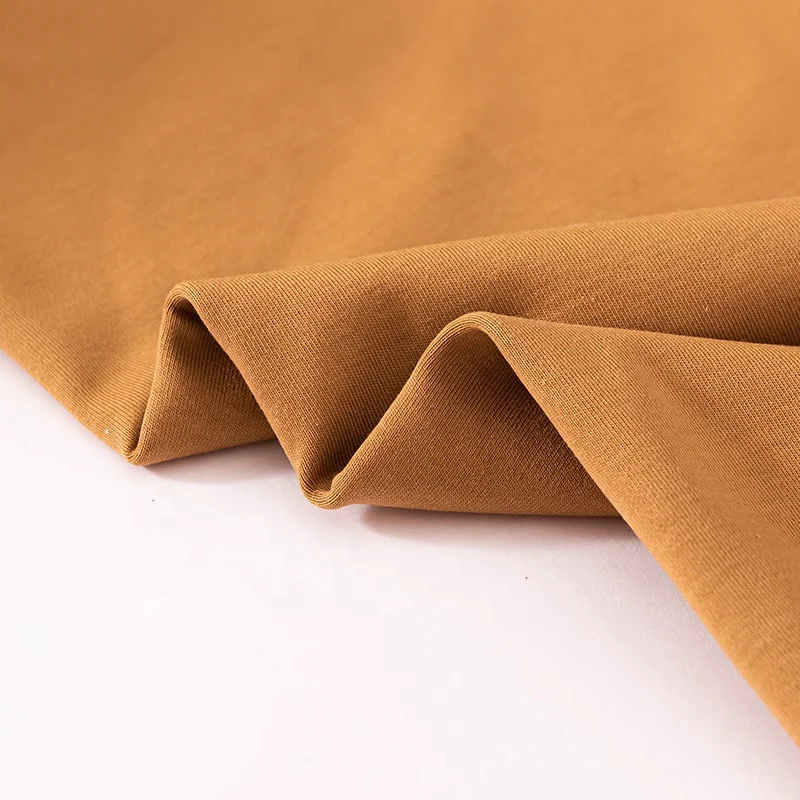 manufacturer wholesale 47.5%cotton 47.5%recycled cellulose fiber 5%spandex double sided knitted spandex rayon cotton fabric