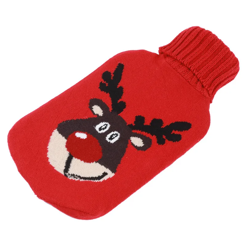 Резиновая бутылка для горячей воды вязаная крышка сумка с вязаным чехлом сохранения тепла