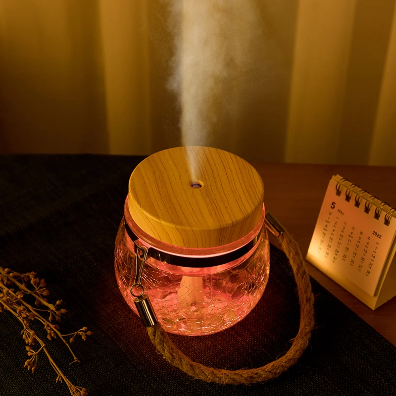 2023 hot 400ML ultrasonic humidifier wood grain usb air big spray essential oil aroma diffuser mist maker for home