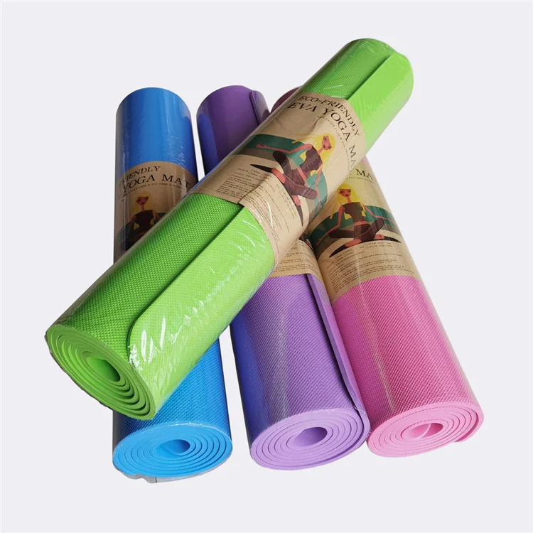 Eco Friendly Travel Exercise Fitness Custom Logo Non-slip Camping EVA Yoga Mat