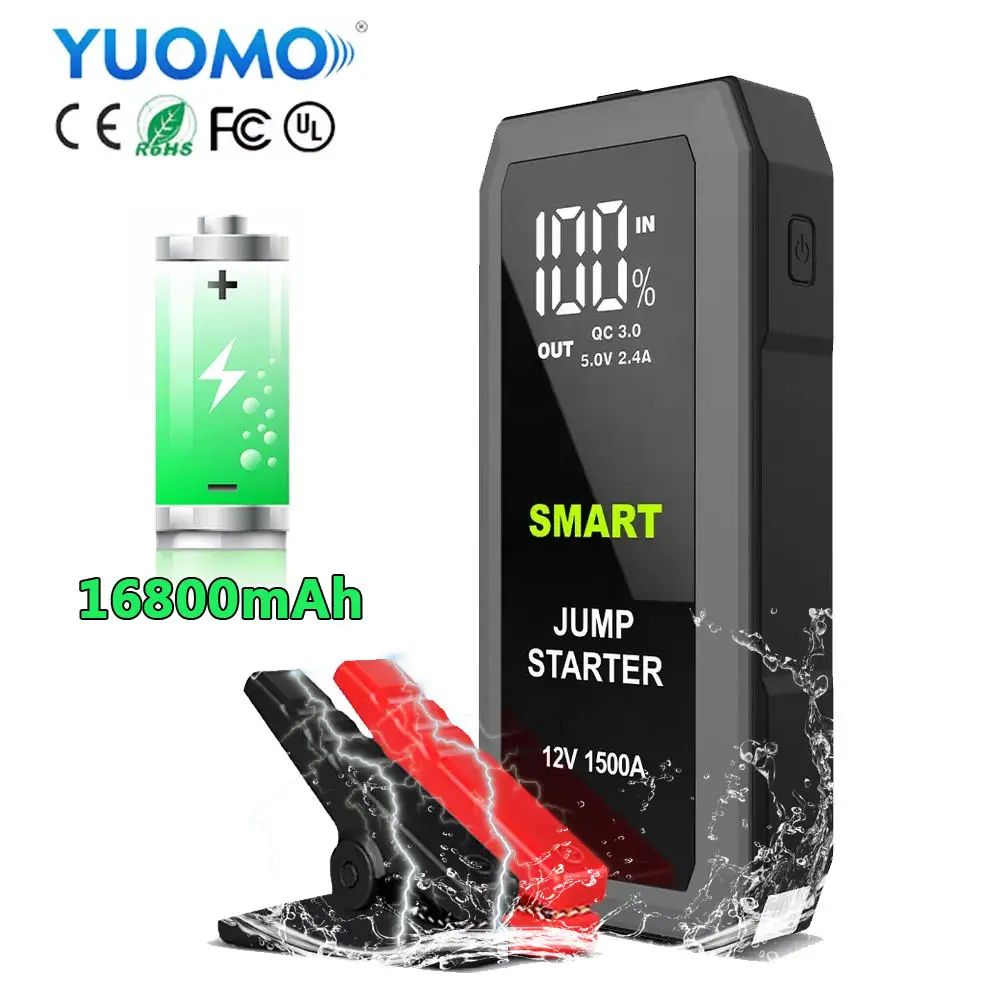 Jump Starter Air Compressor Power Bank Jumper Car Battery Charger Portable And Tire Inflator With