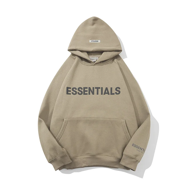 New Style Sudadera Essentials Fear Of God Sweater Streetwear Oversized Fleece Pullover Men Casual Letter Print Essentials Hoodie