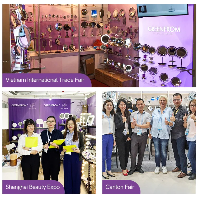 1X/5X Magnification Led Makeup Mirror Double Sides 360 Degree Rotation Lighted Plastic Cosmetic Table Mirror