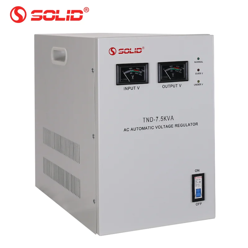 Servo Motor Type 7.5KVA 6000 Watt Automatic Voltage Stabilizer 220V Single Phase Voltage Regulator 6000W Stabilizer