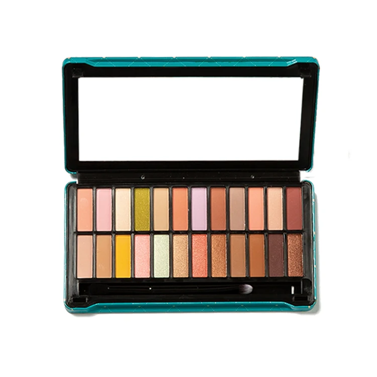 
Custom your own brand 22 eyeshadow palette colors square shimmer vegan makeup richly pigment low MOQ Tin eyeshadow palette 
