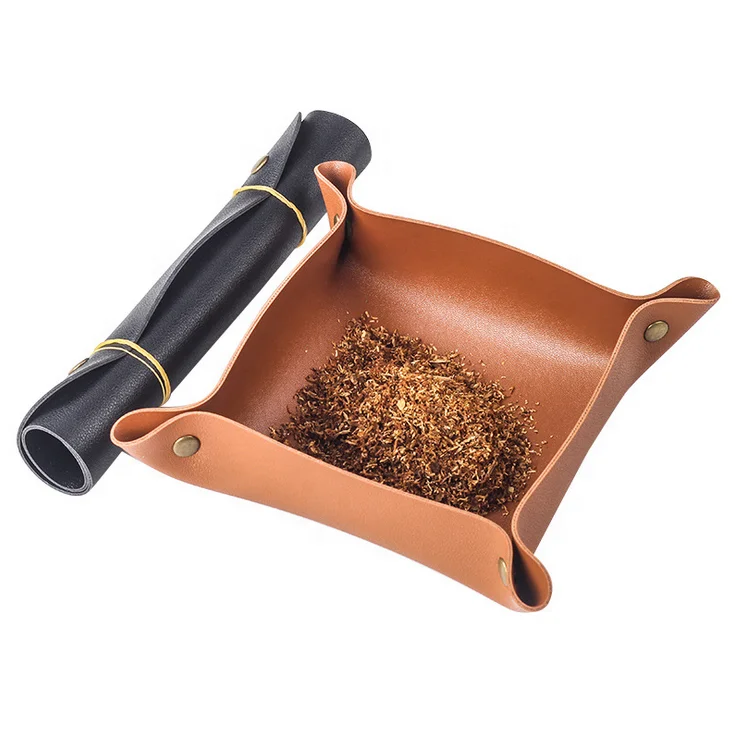Portable Travelling PU Tobacco Rolling Tray Folding Smoking Tray Smoking Accessories
