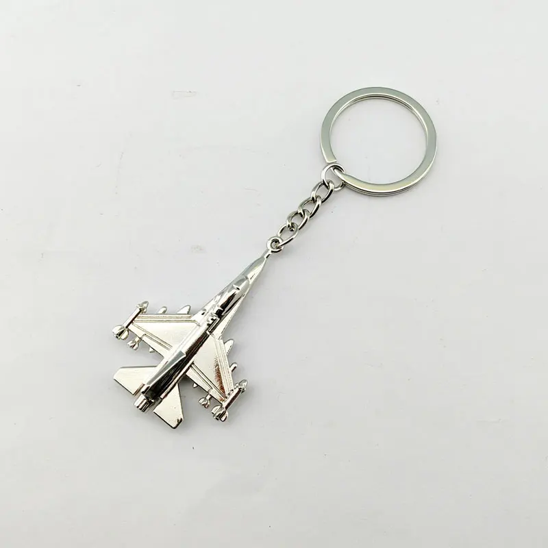 Kingtop Metal Airplane Keychain Metal Crafts J-20 Pendant Key Ring Aircraft Keychain For Aviation Enthusiast Pilot Gift