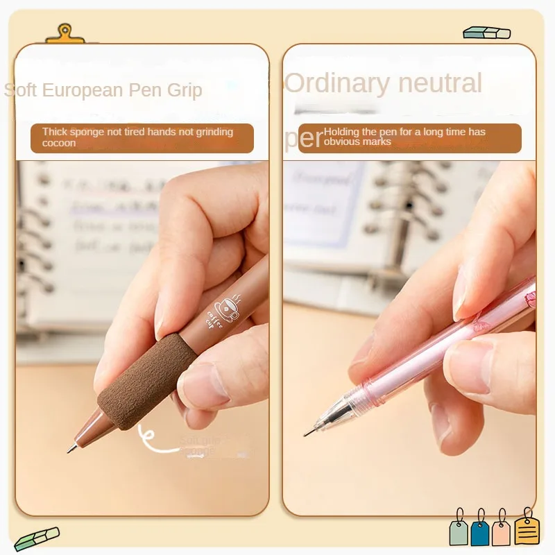 plastic set personality ink promotional cute custom ballpoint wholesale sign st gel quick 0.5mm press Quick drying pen with case