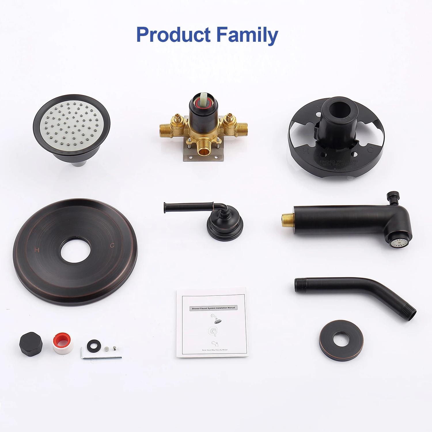 Gold Single-Handle Tub and Shower Trim Kit Valve Included with 4-Inch Rain Shower Head and Tub Spout