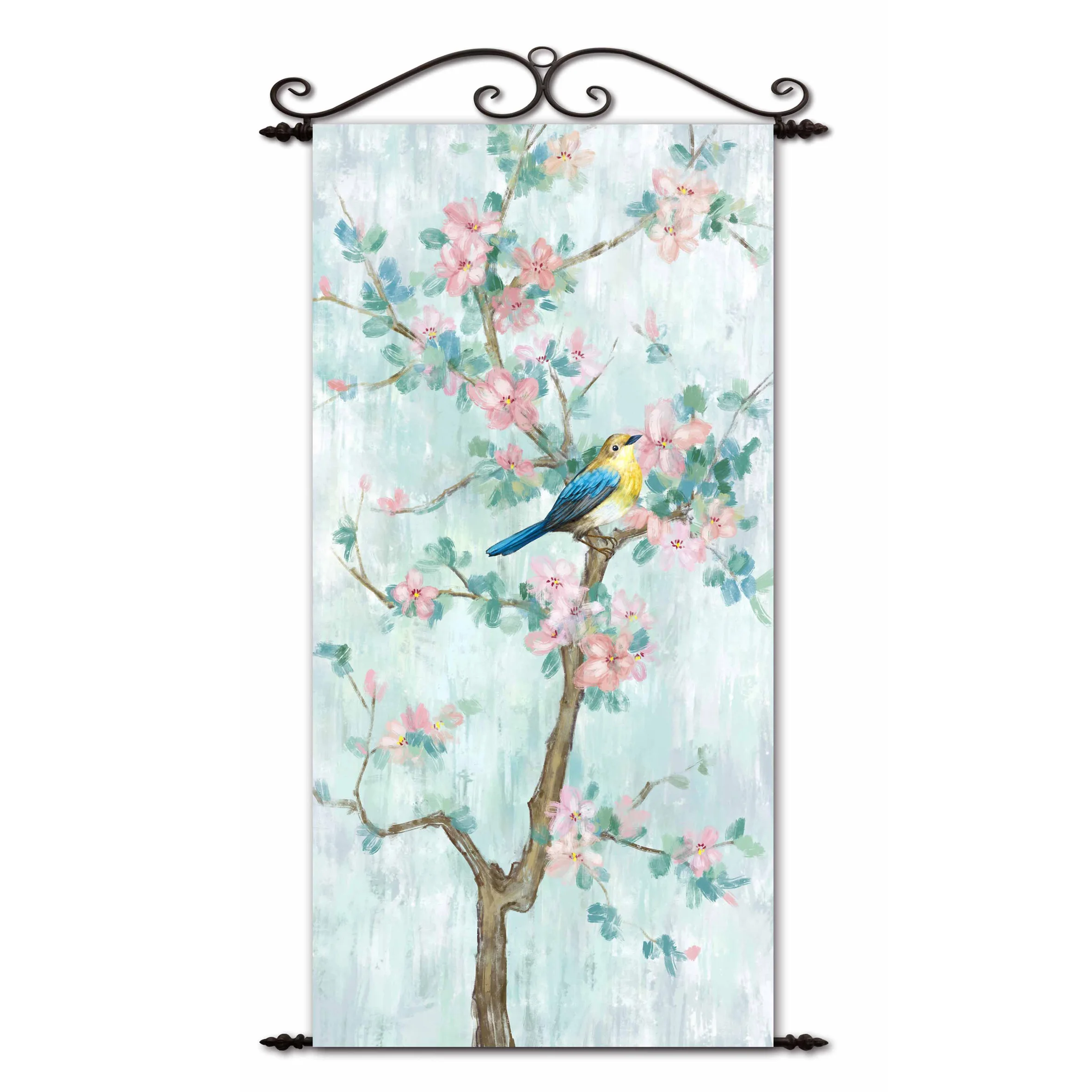 Настенная Картина на холсте с изображением цветов и птиц