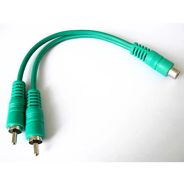 1rca female to 2x dual rca male av splitter cable