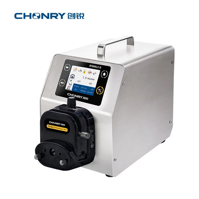 CHONRY BT600LC-S high quality industrial peristaltic pump simple servo motor squeeze hose quick load