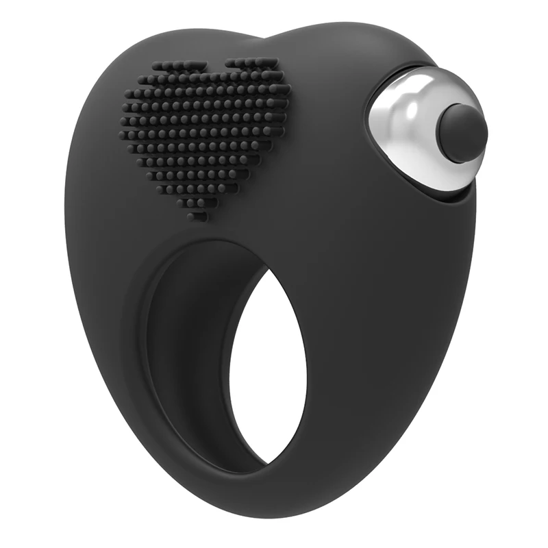 Strong single frequency vibration penis ring vibrator silicone flexible cock rings for men