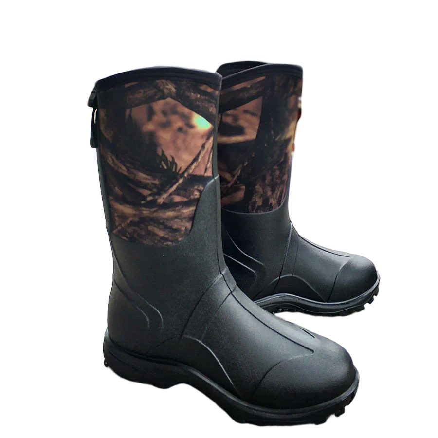 OBSHORSE Insulated Camo Hunting Snake Long Boots Waterproof Rain Cold Weather Mountain Lighted Neoprene Hunting Boots