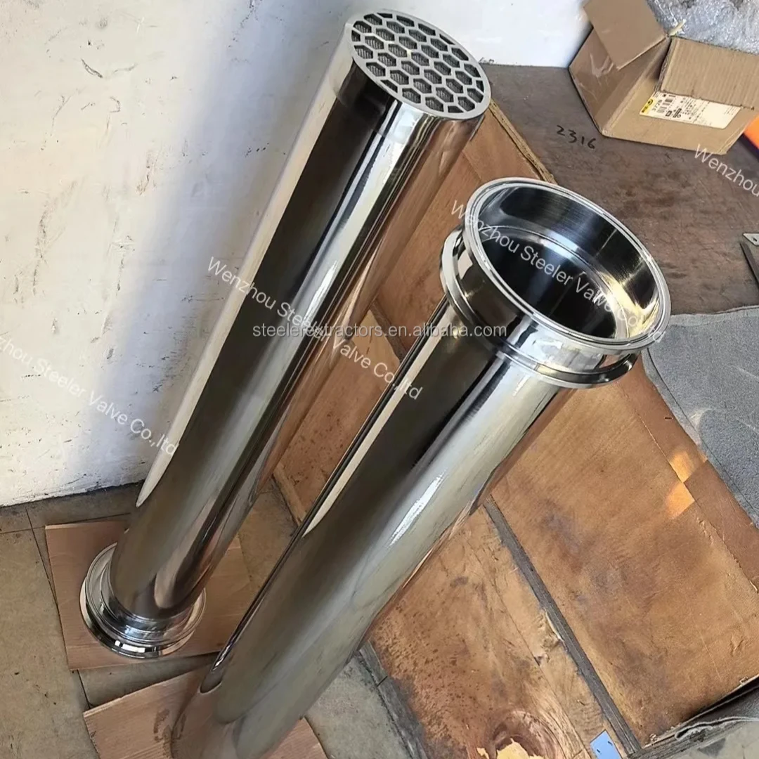 Stainless Steel 6in x 34in Stinger CRC Sleeve with 50 Micron Sintered disc Filter Plate