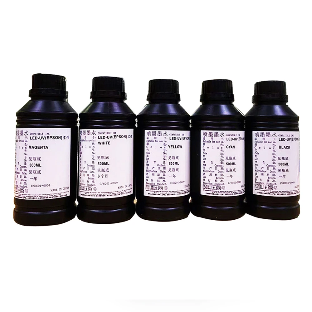 DOMSEM High Quality 500ml Dtf Printer Film Ink For Epson L1800 L1300 R2400 L805 L800 P600 P800 I3200 LED uv Printer