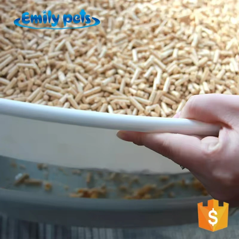 Emily Pets Wholesale natural carbon pine wood pellet biodegradable pine cat litter pellet