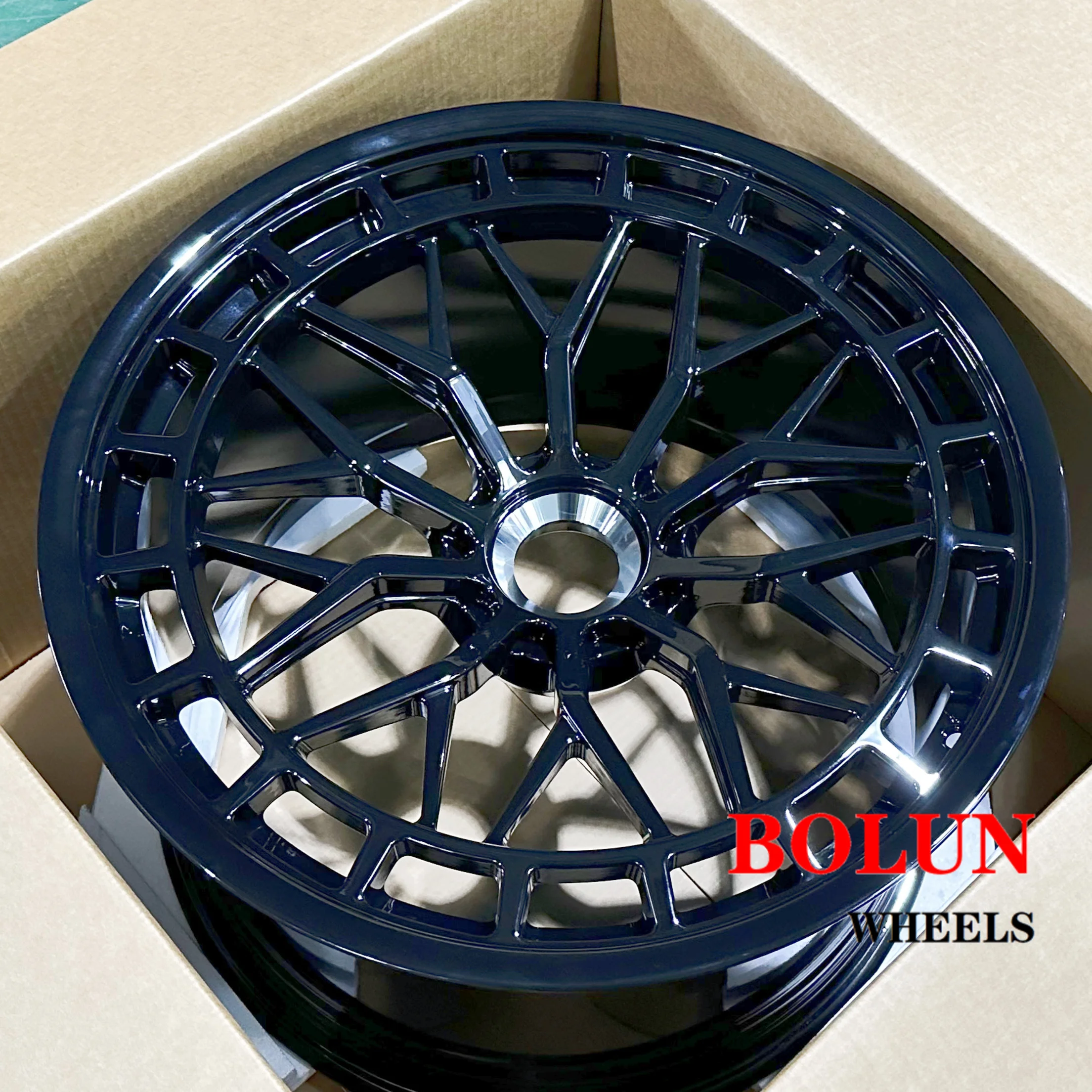 Bolun factory monoblock black 20 21 inch 13j forged car wheels for Lamborghini Aventador wheels