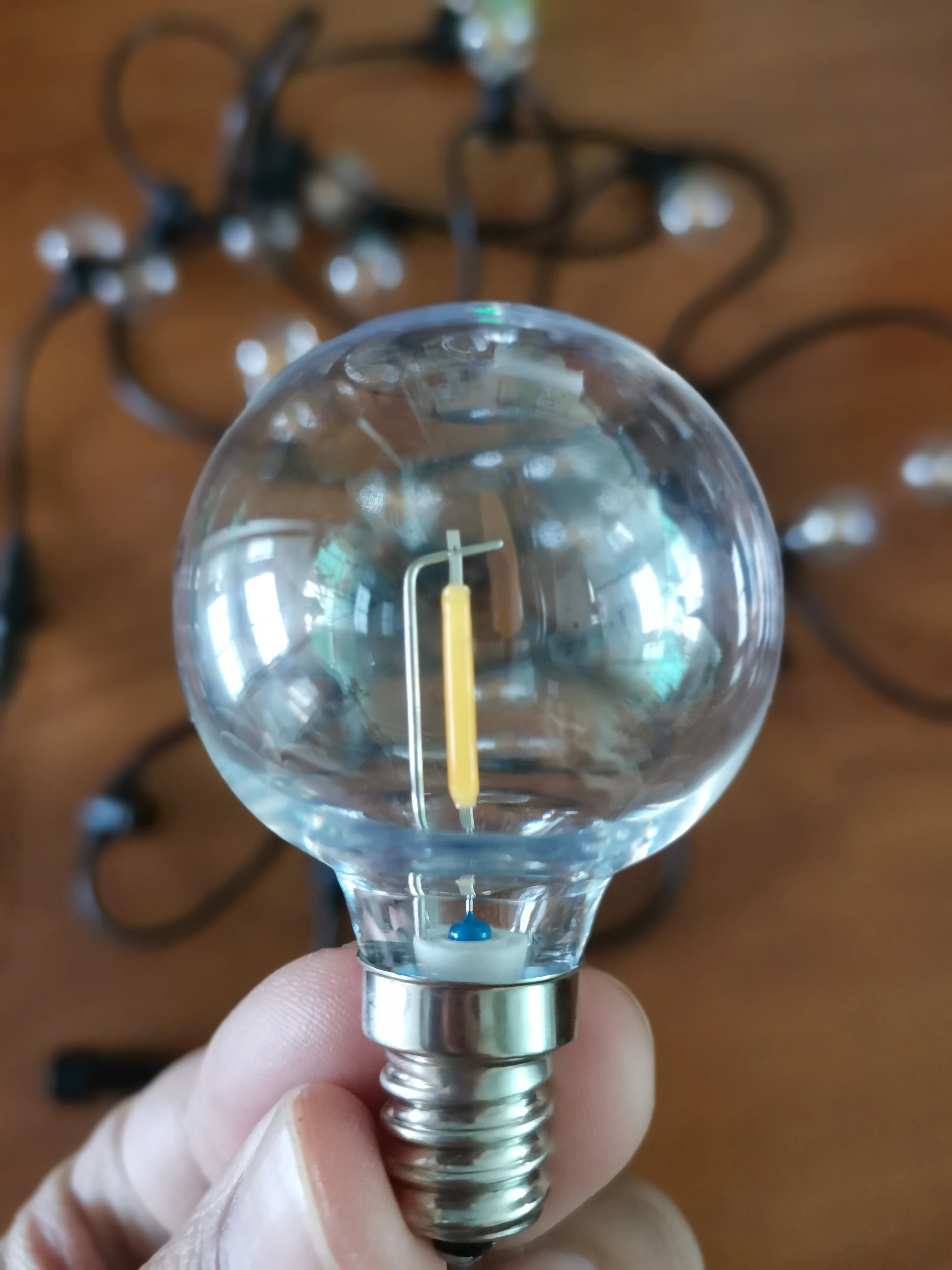 G40 Globe Patio Lights Waterproof IP65 Injection Connectable string lights