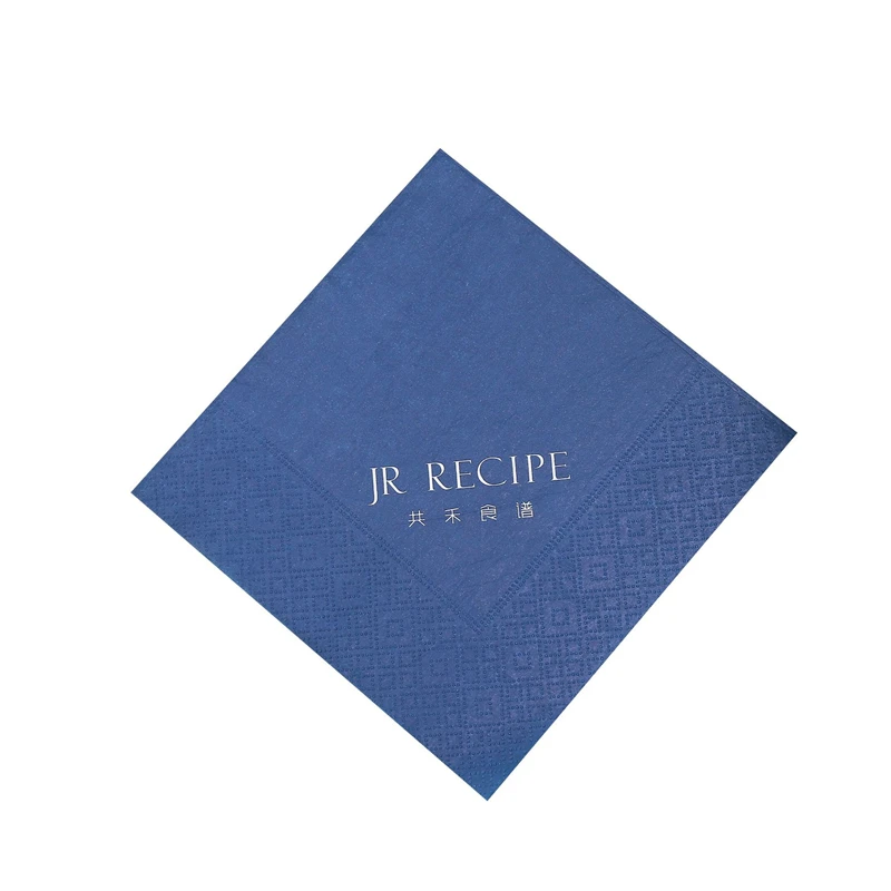 Disposable Flower Blue Chinese Pink Cocktail Paper Luncheon Napkins