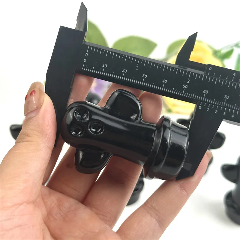 Wholesale Price Natural Crystal Carvings New Design Obsidian Cactus For Decorations