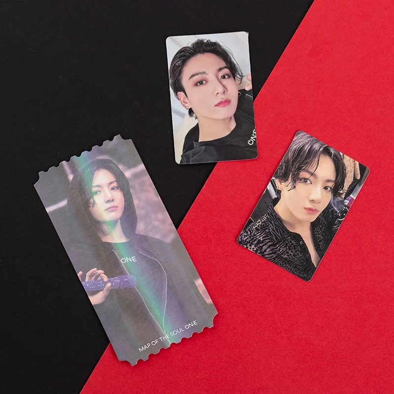 Custom Double sides printed laser Creative Personalized idol design Concert Event kpop photocard Paper Tickets as gift