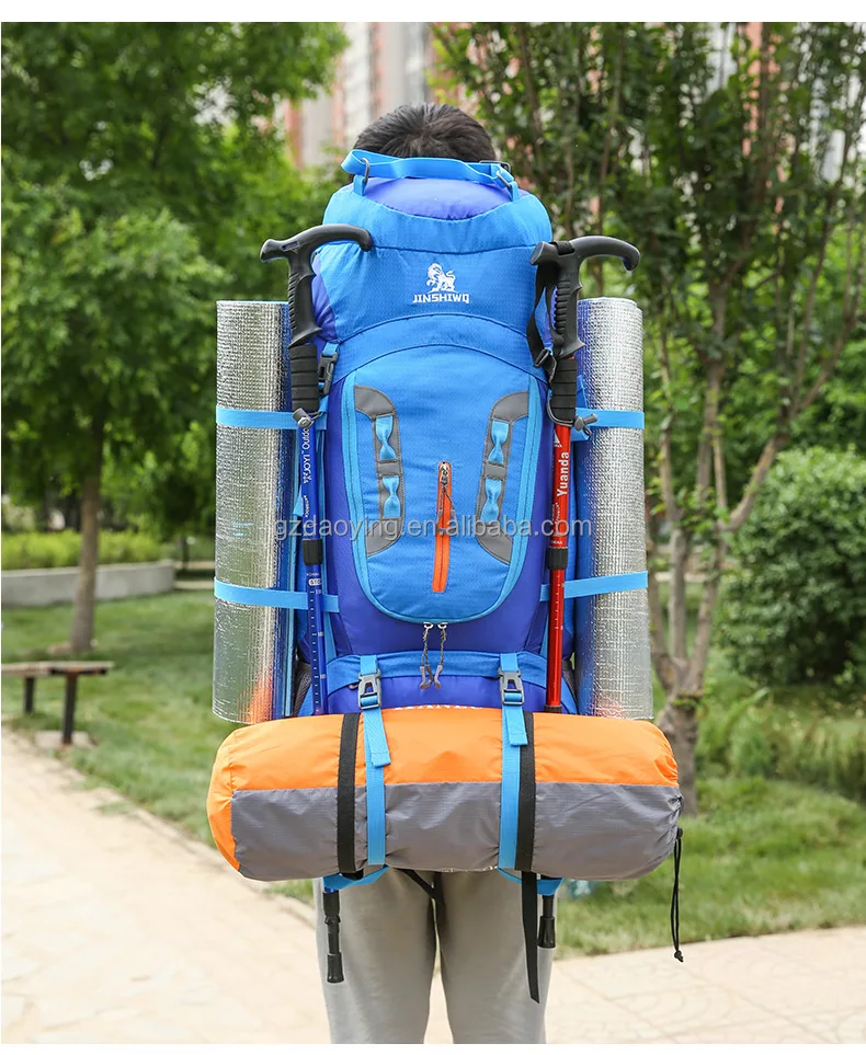 high quality 80l large capacity bag outdoor sport travel Mountaineering camping Pack waterproof camping bag hiking backpack