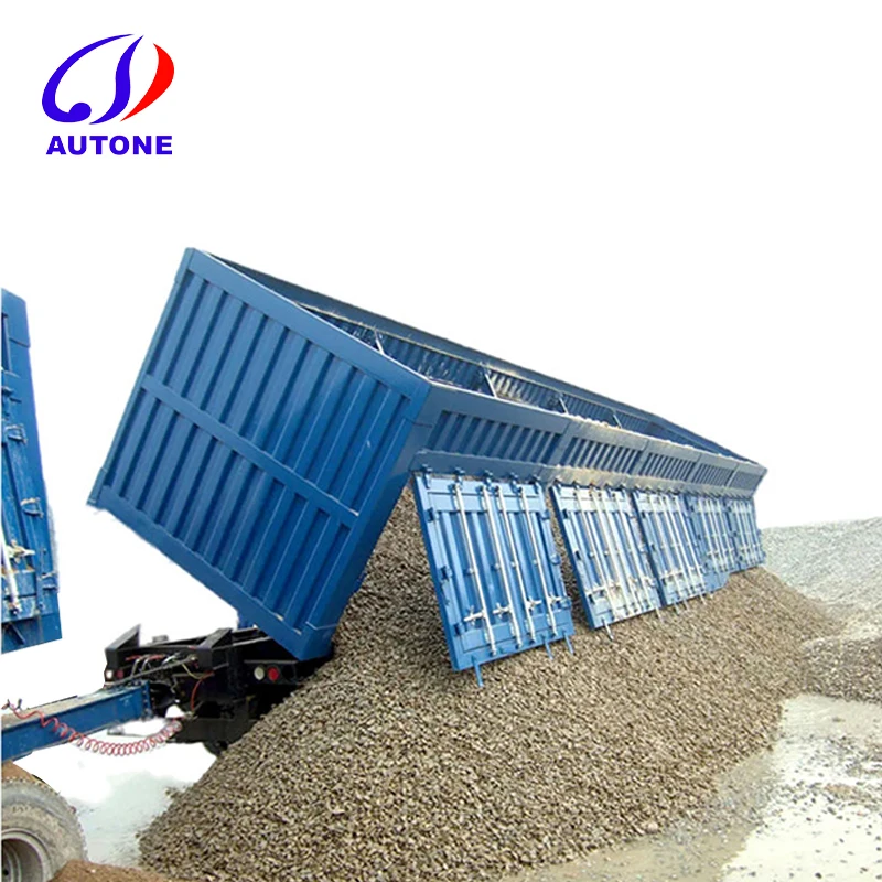 New 3 Axles 4 Axle 13m Side Tipper Trailer Interlink Dump Semi Trailer Cargo Trailer For Sale