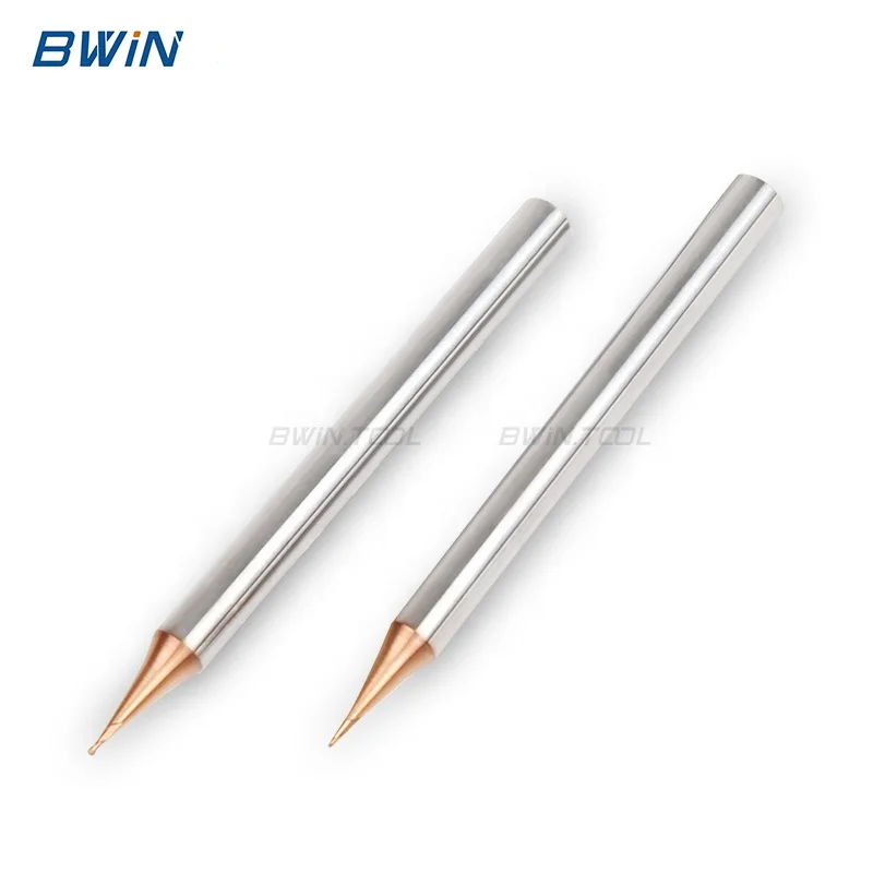 factories price Hot sale R0.3x50L-2F HRC60 Narrow path micro Ball Nose End Mill for CNC processing