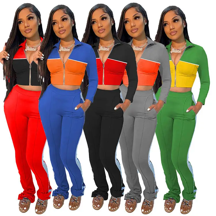 Sharee Casual Ladies 2 Pcs Sweatsuit Patchwork Bodycon Yoga Clothing Plus Size Two Piece Autumn Jogging Women Tracksuit Set