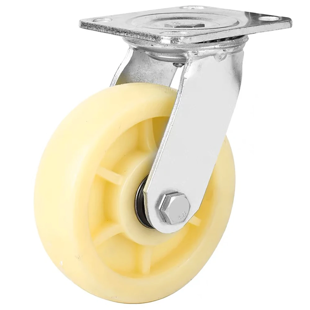 PU 5 inch rubber 250 kg load capacity high quality swivel removable trolley castors pu caster wheels