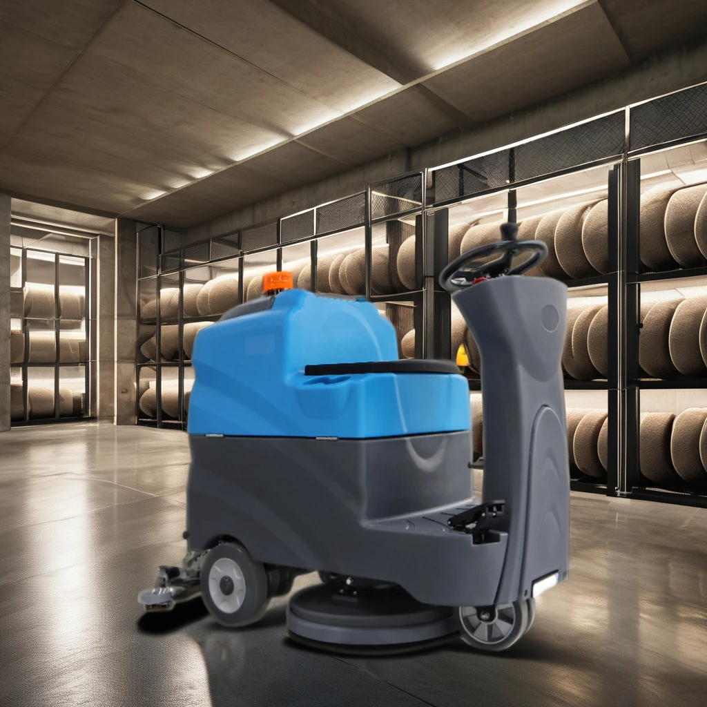 Trend Product Mini Ride-On Electric Floor Scrubber with Core Brush Motor