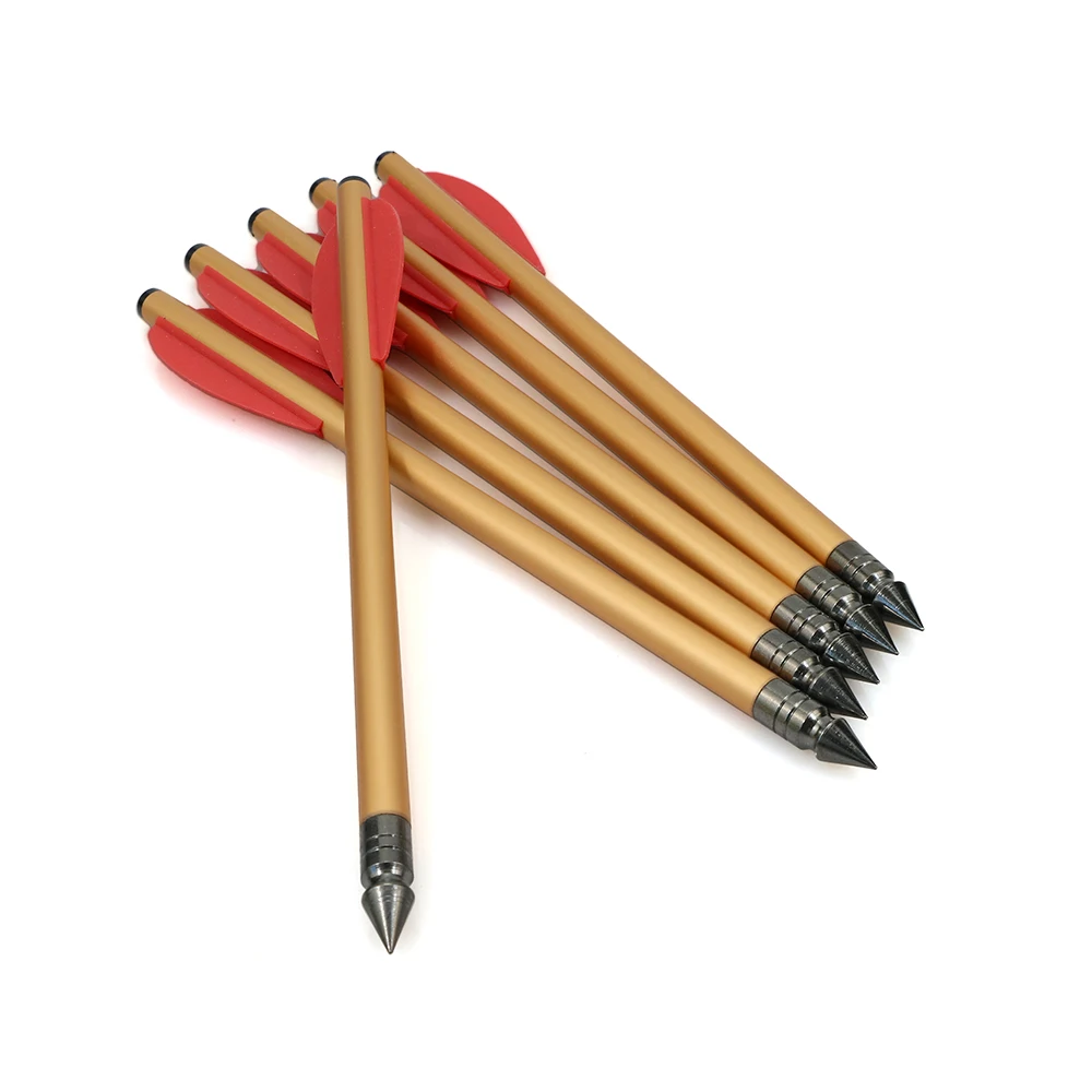 6.5 Inch Aluminum Crossbow Bolts Custom Carbon Crossbow Arrow Shooting Hunting Bolt for Outdoor Archery Game