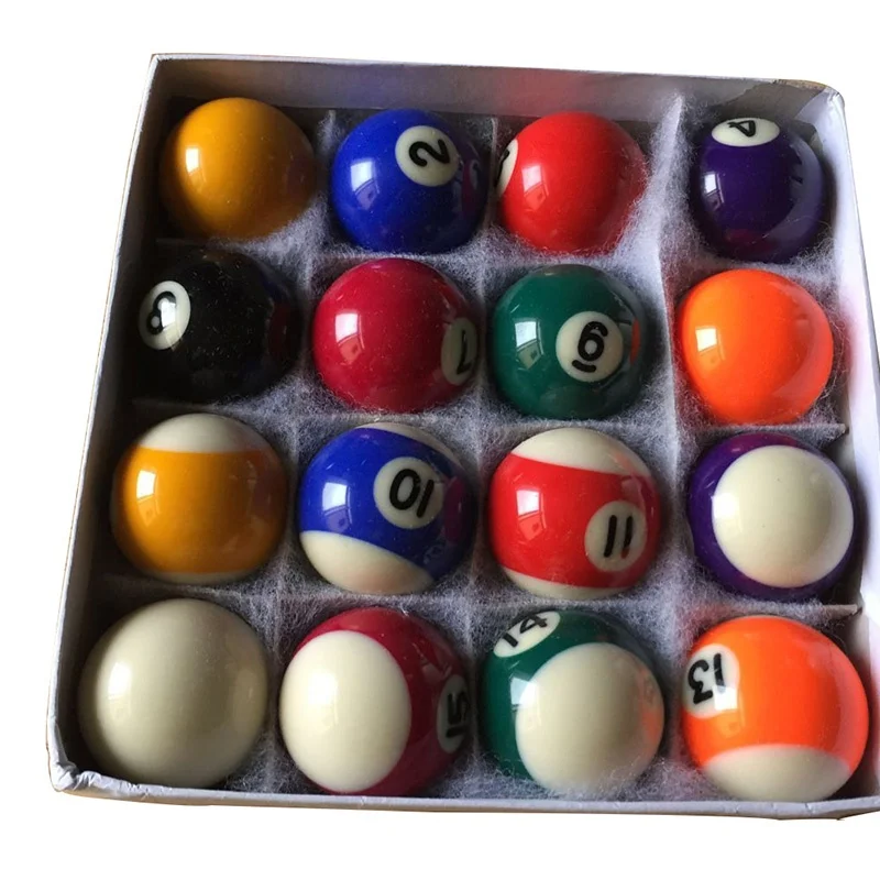 
Full Set 38MM Children Billiards Table Balls Set Resin Small Pool Cue Balls 