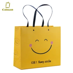 Custom Logo Kraft Christmas Promotion Birthday Gift Kraft Yellow Paper Bag