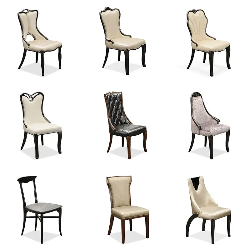 Home Furniture Use European Style Traditional Dining Room Table Set Rectangular Wooden Chairs