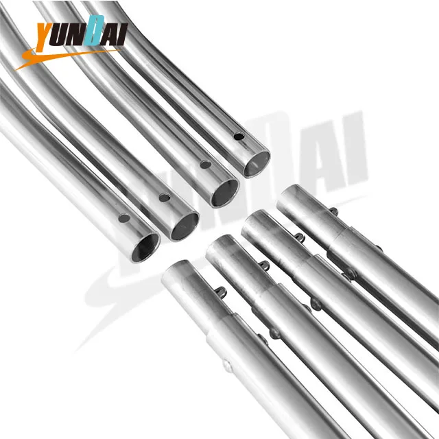 4 Bow Navy  600D Polyester Aluminum Boat Tent Top Cover with Rear Support Pole and Storage Boot Bimini Top for Boats