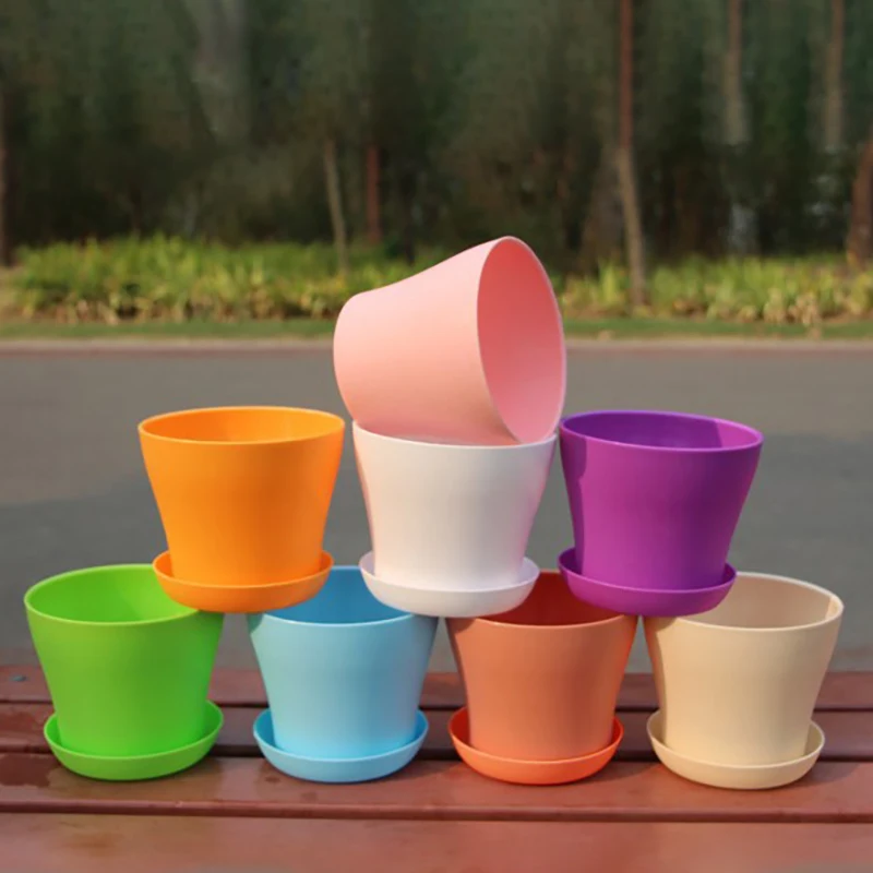 Wholesale frosted decoration succulents plant pots nursery plastic flowerpots maceteros de exterior