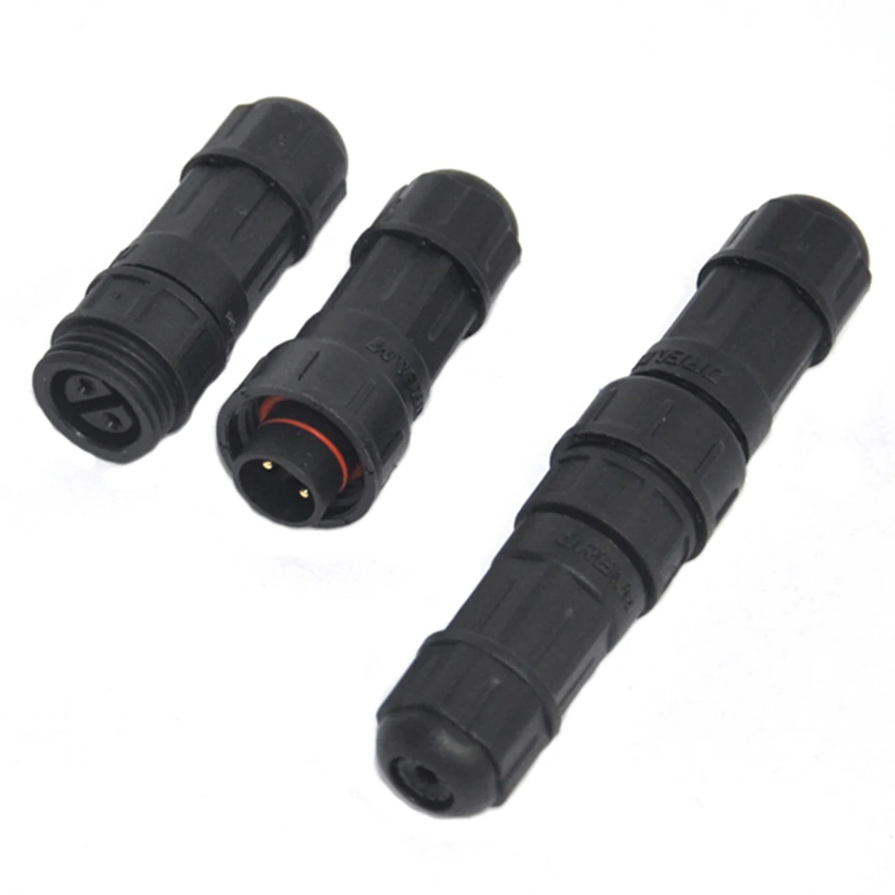 2 3 4 pin IP67  Landscape Lighting Screw Lock Electrical Wire Junction Box External Cable Waterproof Connector