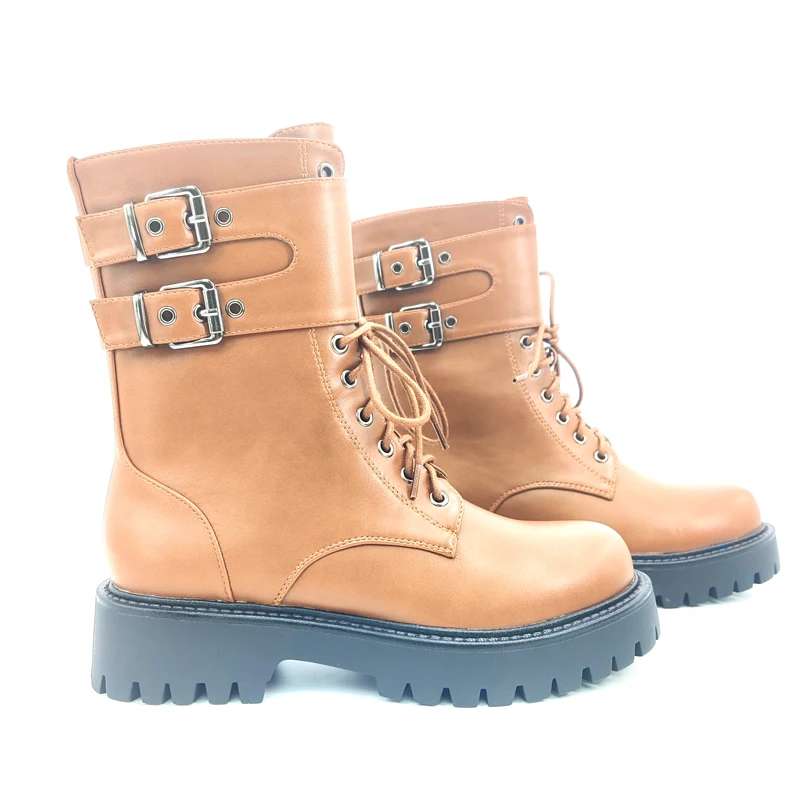 Customizable designer excellent quality women shoes ladies brown ankle boots